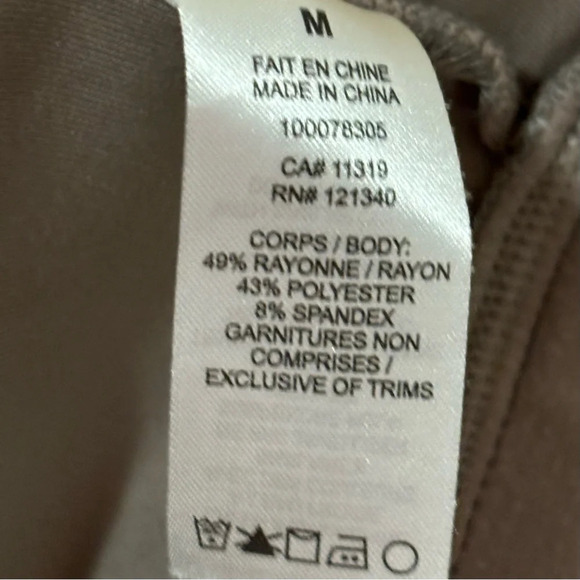 Dynamite| Taupe Scuba Bomber Zip-Up Jacket Size M - Picture 5 of 6